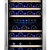 KRC-45BSS Kompressor Weinkühlschrank, 120 Liter, 45 Flaschen (bis zu 310 mm Höhe), 2 Zonen 5-10°C/10-18°C, 7 Holz-Einschübe, LED-Display, Edelstahl Glastür - 2